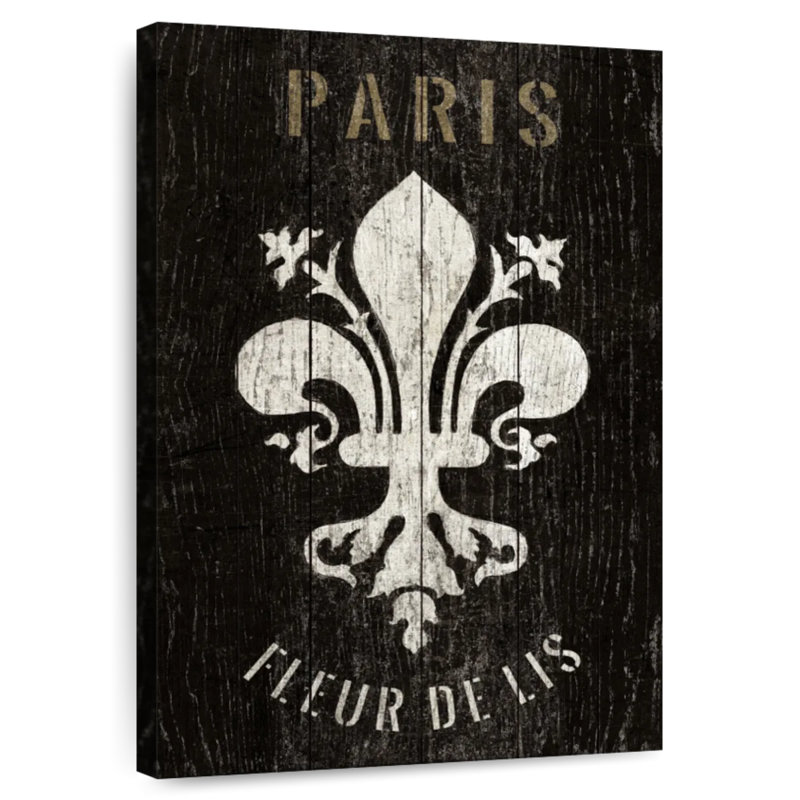 Fleur de lys rénovée Kerner, H 12 po x l 8 po