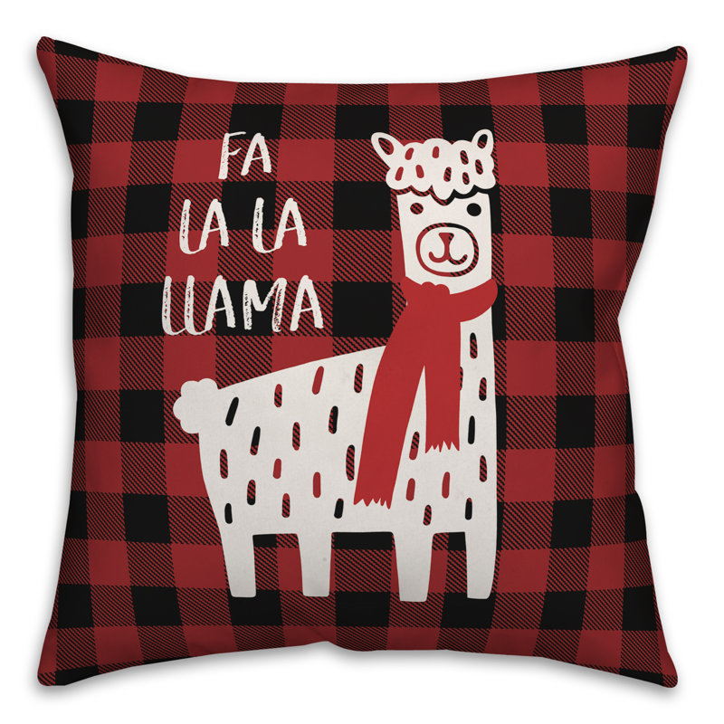  Coussin Cute Llama, 16 po x 1 po, Housse de coussin seulement - sans coussin