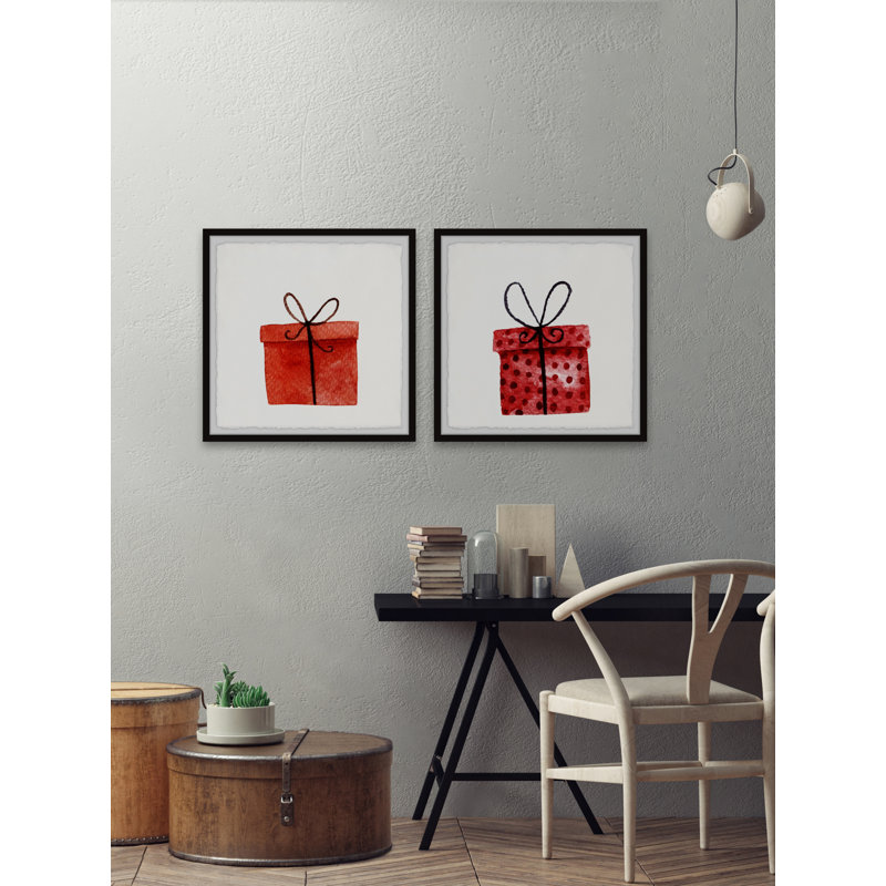 Boîte cadeau rouge Diptych, H 18 po x l 18 po x P 1,5 po