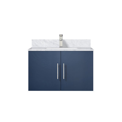 Meuble-lavabo de salle de bain 30 po X P 22 po D, dessus en marbre de Carrare et ensemble de robinet