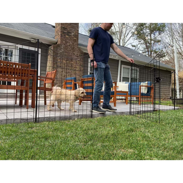 Zippity Outdoor Products 39in H (4 Fence Panels + 1 Gate) No Dig Easy ...