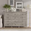 Commode 12 tiroirs 59 po avec poignées en métal, commode moderne pour chambre à coucher et salon-1337079368