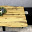 Wooden Brown Dining Table with 2 Velvet Chairs and 2 Grey Padded Benches, Dining Room Furniture-617749617-620915792