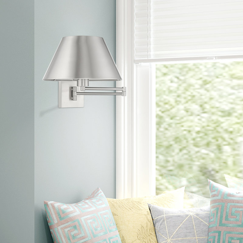 Brevan Swing Arm Sconce, Brushed Nickel