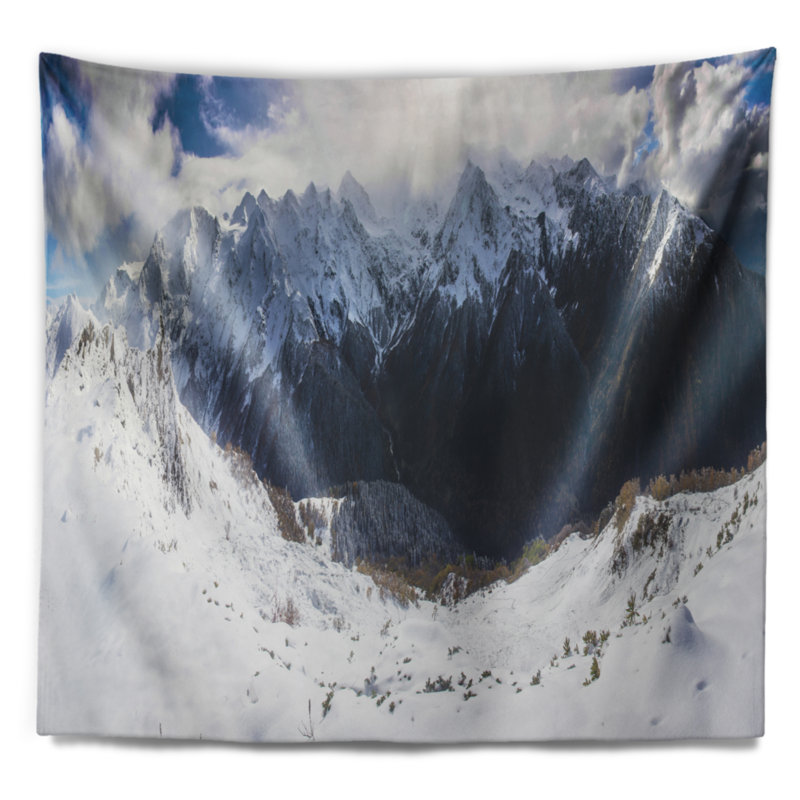 Tapisserie Schafer Winter Mountain in Svaneti, H 32 po x l 39 po