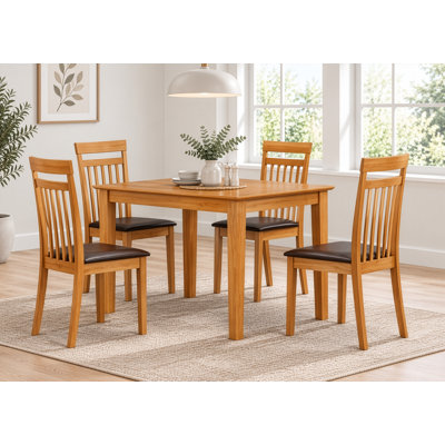 Elisa 4 -Person Solid Wood Dining Set