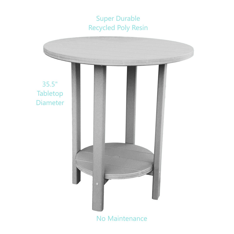 Table bistro Gloridine pour l'extérieur, Gris