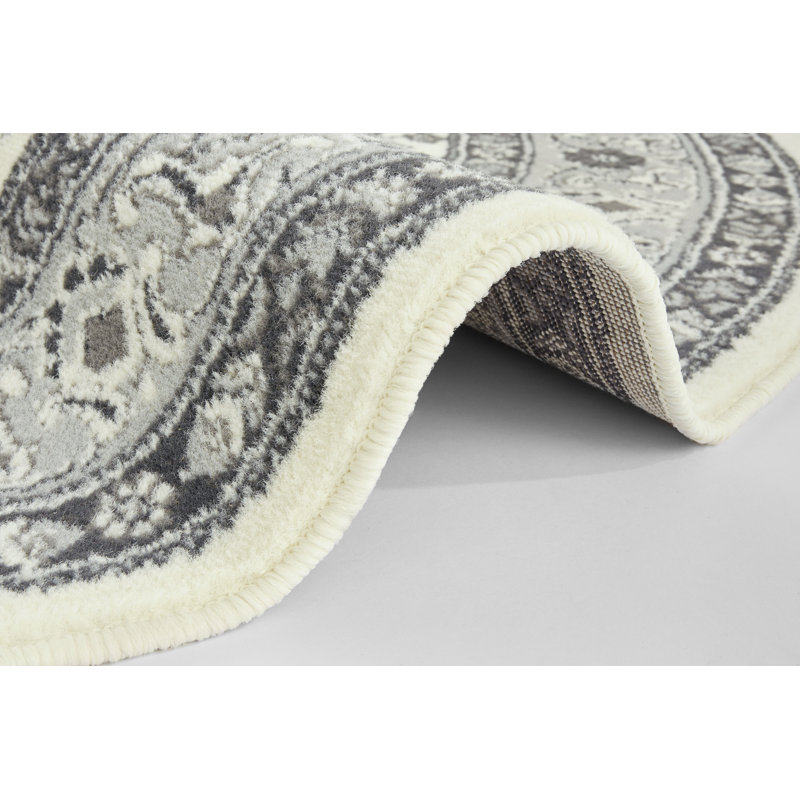 Parun Tabriz carpet in gray, Round 160cm