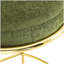 Ensemble de 4 tabourets de bar rembourrés vert olive pour l'intérieur avec pieds dorés polis-184859088
