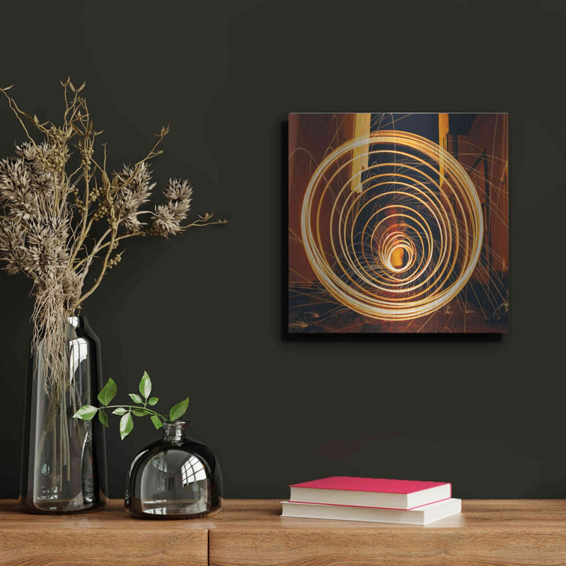 «Fiery Vortex» par Epic Portfolio, art mural en métal, H 12 po x l 12 po