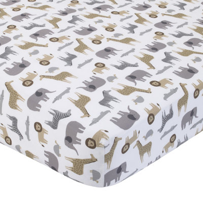 Animals - Piece Standard Crib Fitted Sheet