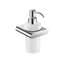 Moon Soap Dispenser - Wall Mount - 3" Brass/Glass/Polished Chrome
