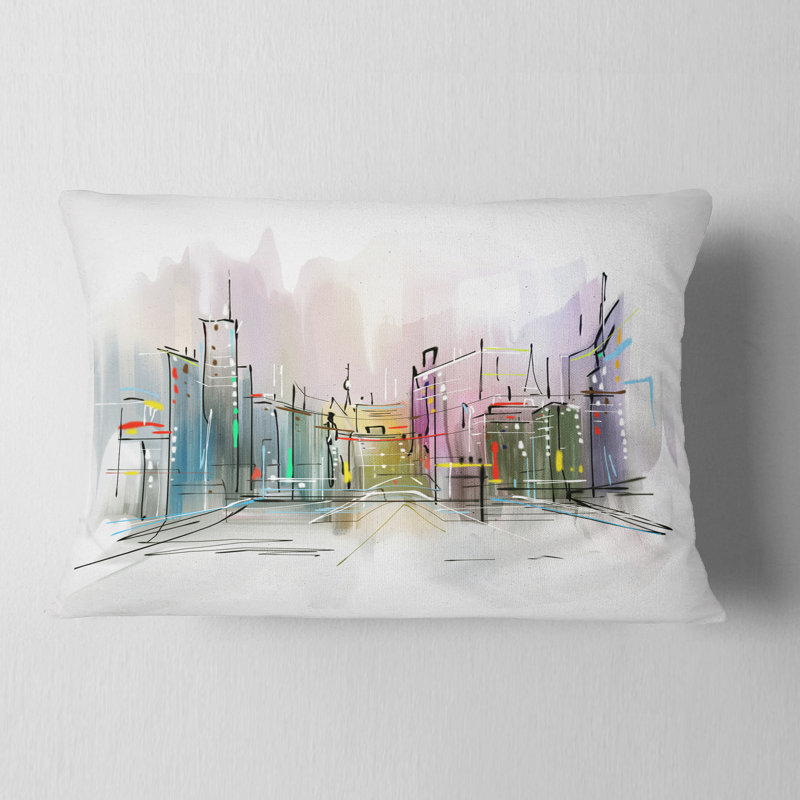 Coussin lombaire Cityscape City in a Distance