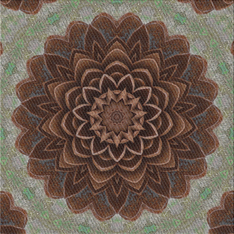 Brun Tapis décoratif East Harptree, Carré 6 pi