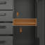 Armoire à outils en métal - H 33,72 po noir / gris pour le garage, le bureau, le rangement à domicile avec roues et verrouillable-2050356253
