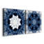 Indigo kaleidoscope I - ensemble de 2 reproductions d'art sur toile tendue-807895448