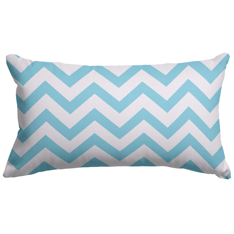 Chevron Rectangular Cotton Pillow Cover & Insert, Tiffany Blue
