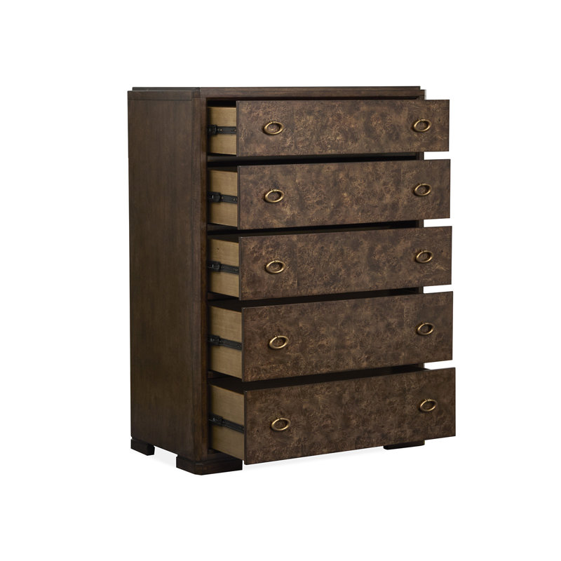 Commode 2 tiroirs avec miroir de paysage et commode à tiroirs Garofalo, 6 Pcs:Bed,2Nightstand,Dresser,Mirror,Drawer Chest