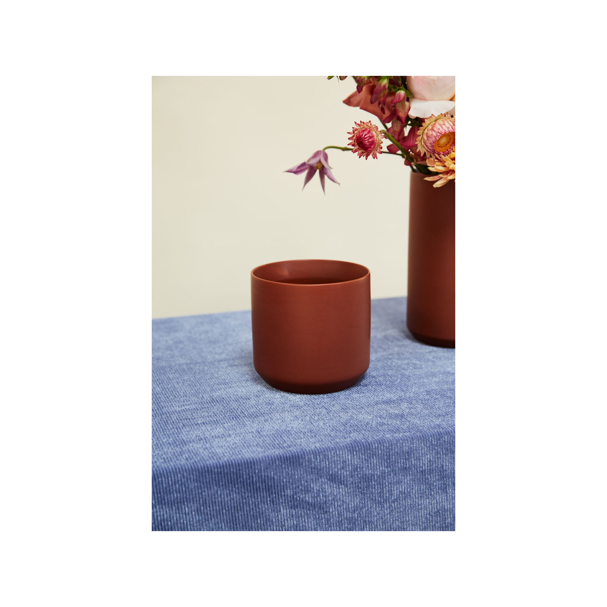 Parsons Handmade Ceramic Pot Planter, 6.75" H x 7" W x 7" D, Brown
