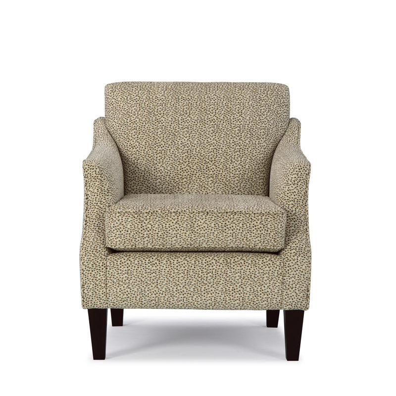 Siclali Upholstered Accent Chair, Cheetah 100% Polyester, Espresso