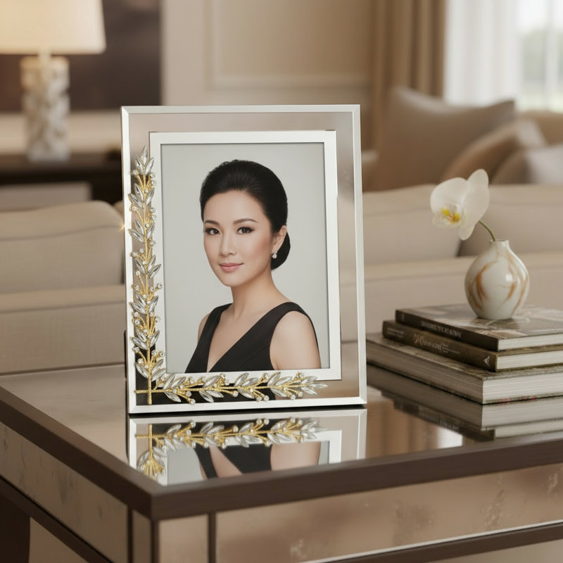 Laurel Picture Frame, 8" x 10", Gold/Silver