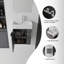 Meuble-lavabo suspendu de 55 cm avec lavabo, armoire murale en contreplaqué, lavabo en céramique, porte à fermeture amortie, rangement latéral, gris-1448224253