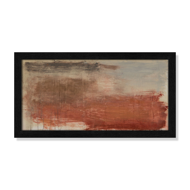 Autumn Over The Rivera Print by Casa Fine Arts, Black, Framed Print without Mat, 9" H x 17" W x 0.75" D