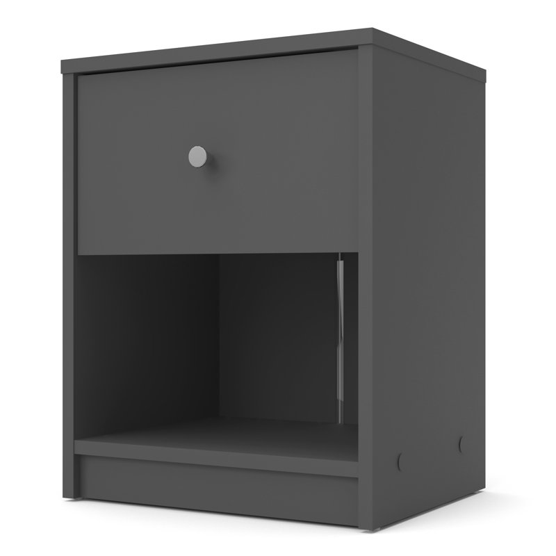 Clanton Small-Space 1 - Drawer Nightstand, Gray
