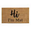 Tapis d'extérieur en fibre de coco «Hi I'm Mat» 28 po x 16 po Jocasta