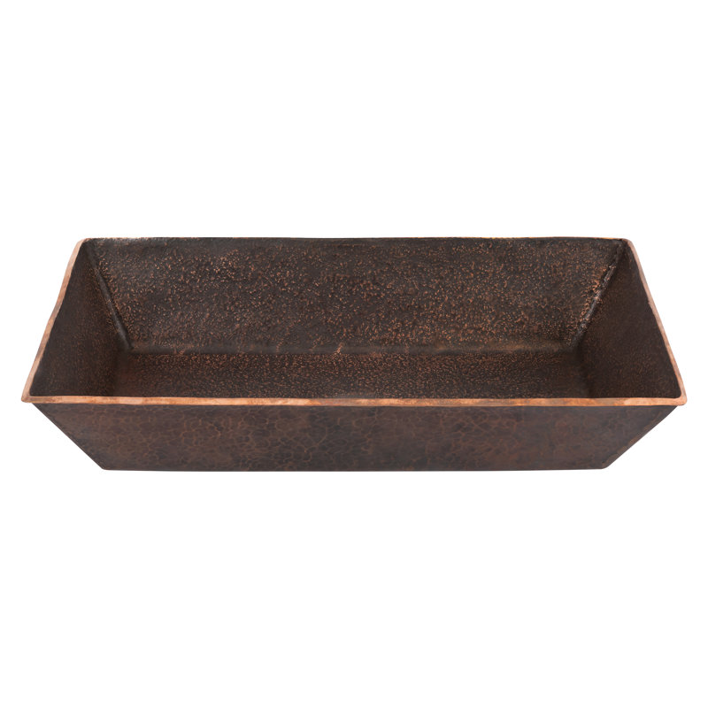 Terra Firma 20'' Dark Brown Copper Rectangular Bathroom Sink