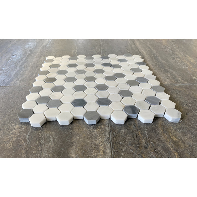 12" x 12" Marble Honeycomb Mosaic Wall & Floor Tile