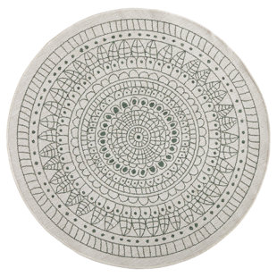 Porto Flatweave Green/Cream Rug
