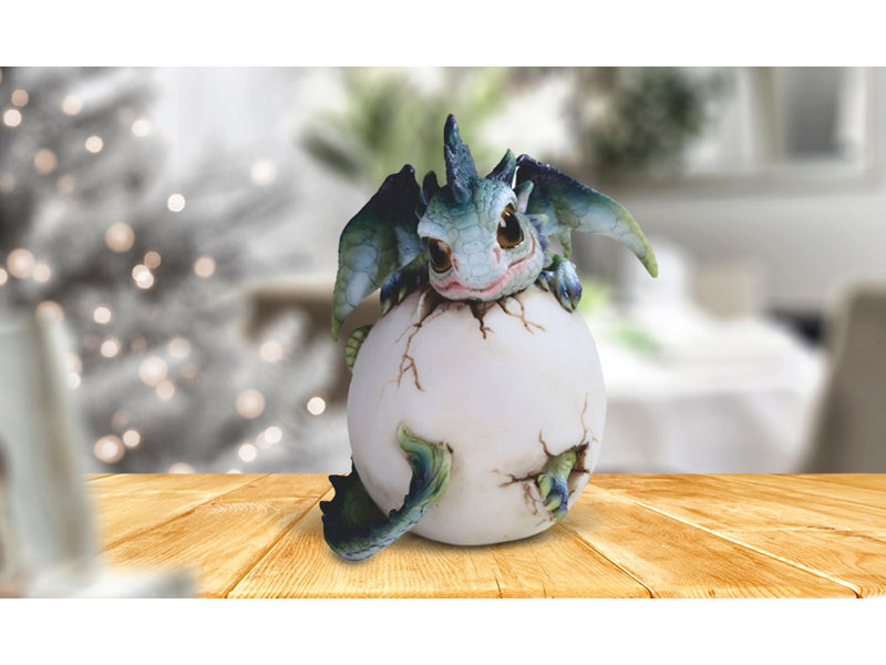 Figurine 4,5 "H vert et bleu