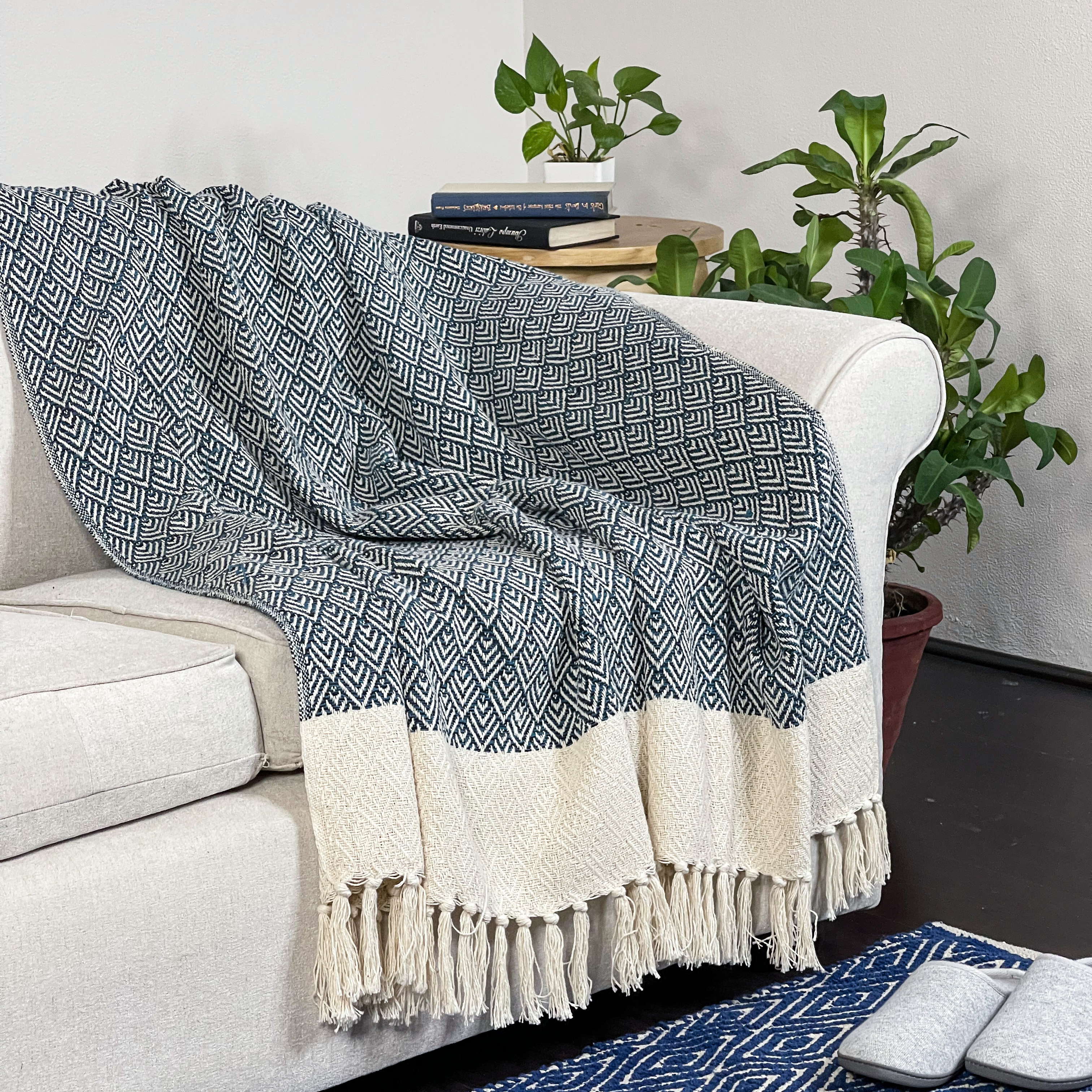 Duien 100% Cotton Woven Throw Blanket & Reviews