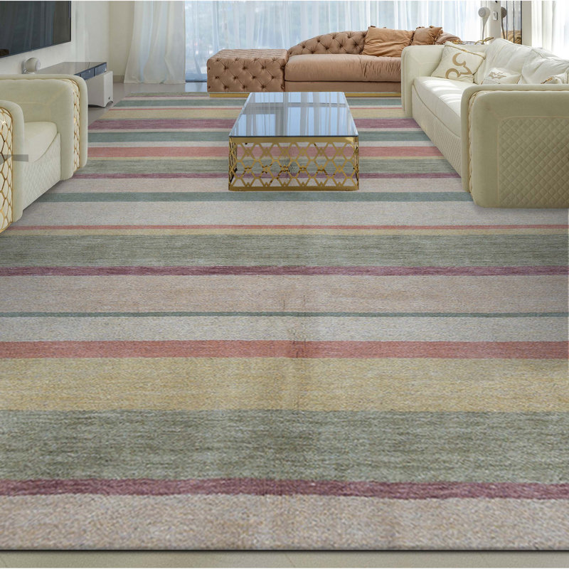 Wool Striped Area Rug