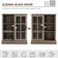Small Wine Bar Cabinet With 6-Bottle Rack And Stemware Holders