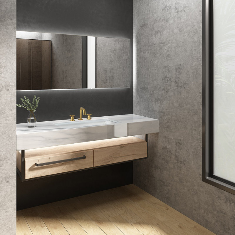 Widespread 2-handle Bathroom Faucet with Drain Assembly
