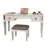 Bedroom Dressing Table With Mirror - Mirrored Makeup Vanity Easy-maintain And Piece Desk For Stool Easy Paint Surface