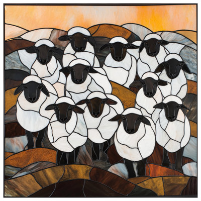 Stained Glass Sheep Bedding Sheep Bedspread Animal