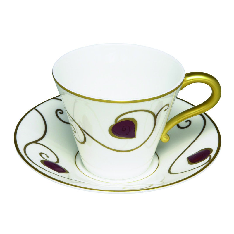 Jewel Bone China Teacup and Saucer