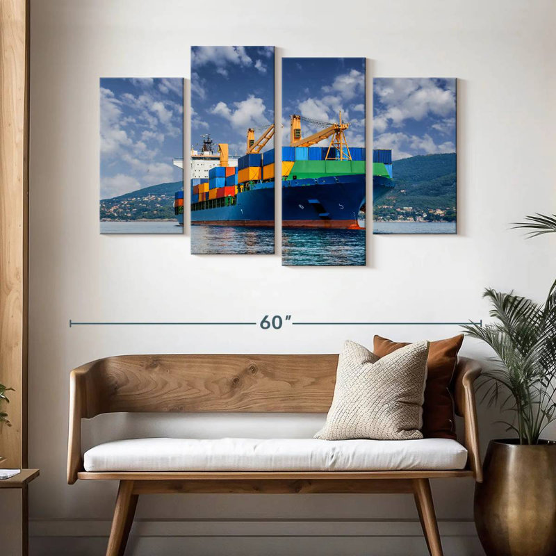 Mehar Merchant Container Ship, 32" H x 52" W