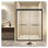 Porte de douche en verre trempé sans cadre avec film antidéflagrant l 54 po x H 72 po, quincaillerie noir mat