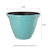 19.5"D Set Of 2 Round Turquoise Faux Ceramic Pot Plastic Planter-378572063-378572062
