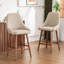 Upholstered Bar Stool with Wooden Legs Modern Counter Stool with Back & Footrest Comfortable Kitchen Island Stool for Home Bar-117671169