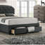 Lit simple moderne avec rangement et tête de lit en toile de jute gris anthracite-1920286090