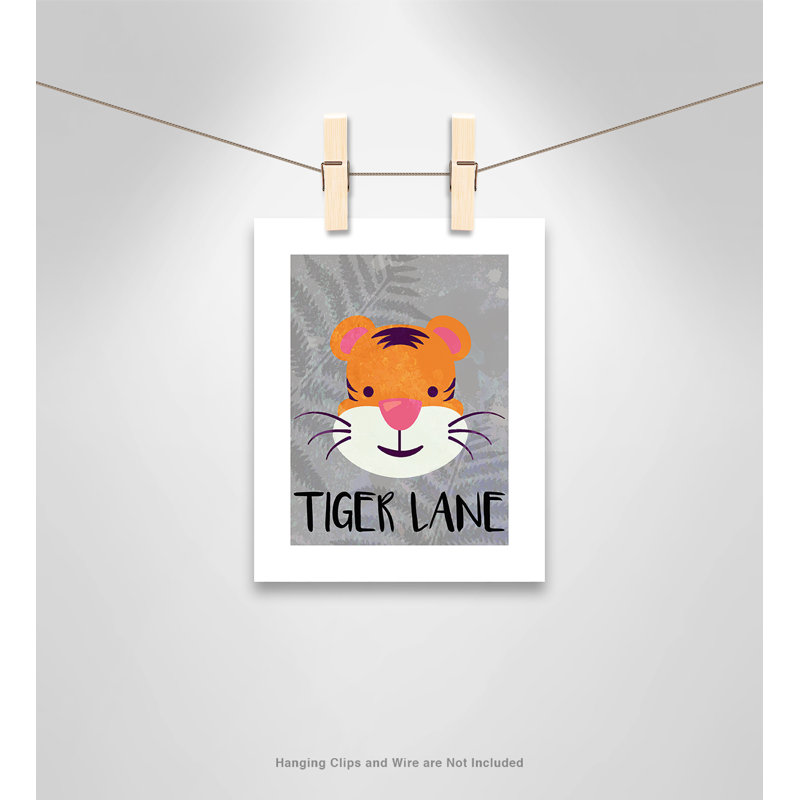 Impression sur papier Tigert Lane Tiger Lane, H 10 po x l 8 po x P 1 po, Papier