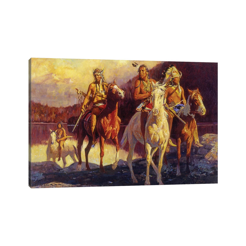 «Ancestral Territory» par David Mann - peinture sur toile tendue, H 18 po x l 26 po x P 1,5 po