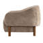 Fauteuil d'appoint Bronte en chenille de style moderne du milieu du siècle, avec accoudoirs encastrés, dossier fixe et pieds en bois d'hévéa et de noyer.-135937414