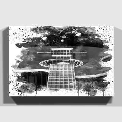 Guitar Black and White - Wall Art