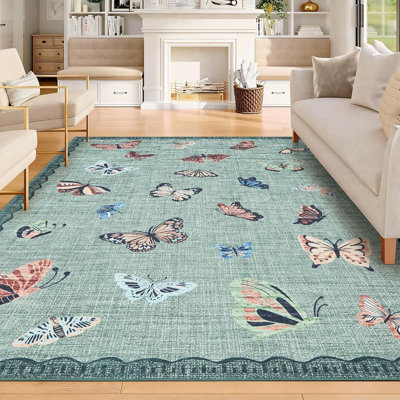 Tapis 9 pi x 12 po Butterfly